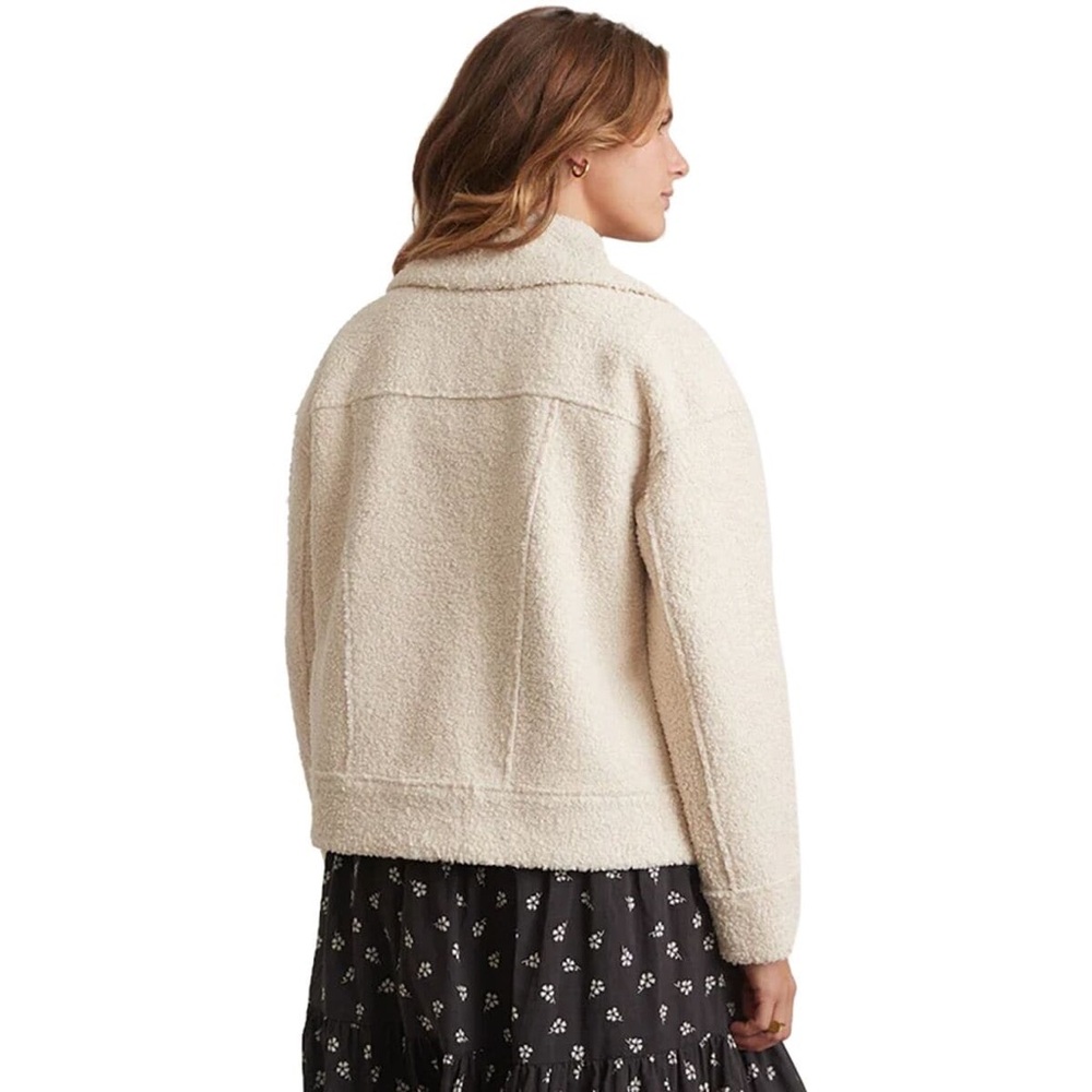 NWT Marine Layer Women’s Quebec Sherpa Jacket, Antique White, Size Large - Picture 5 of 13